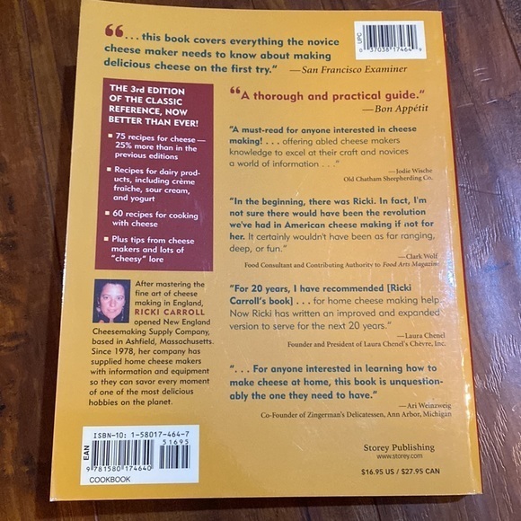 Rare Home Cheese Making: Recipes for 75 Homemade Cheeses cookbook - Picture 2 of 4
